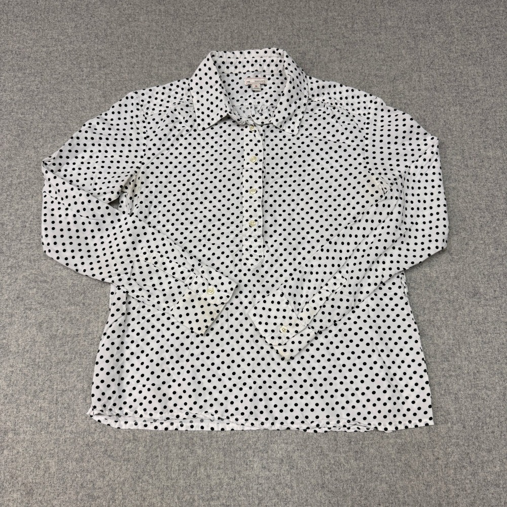 Gap | Polka Dot Blouse | XS | White Black | Long Sleeve Button Front Top 1309